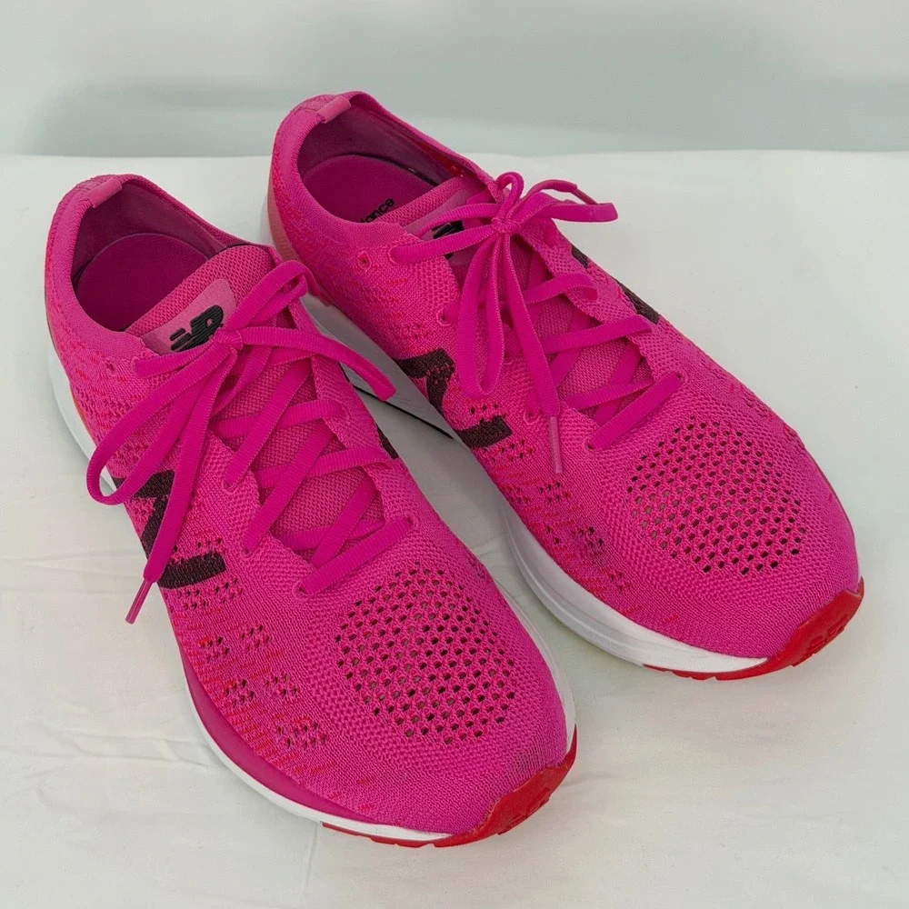 New Balance 890v7 Pink Knit Running Shoes W890PO7 11 Athletic Sneakers 14-07